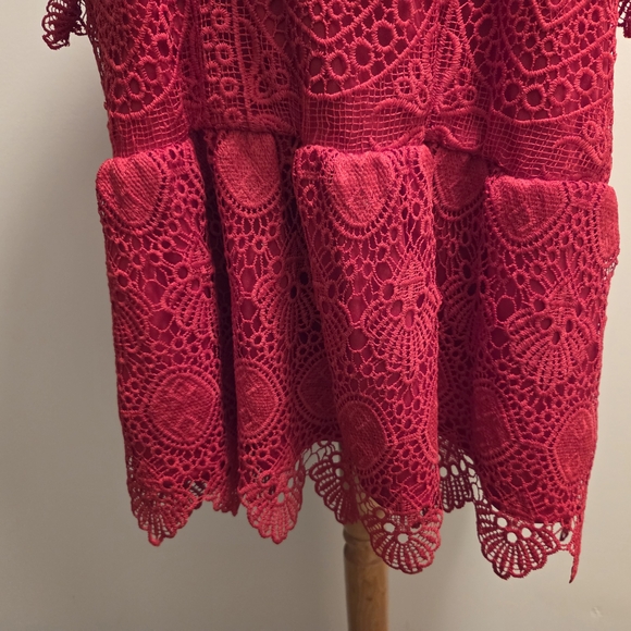 Lane Bryant Vibrant Red Lace Dress - Picture 5 of 14